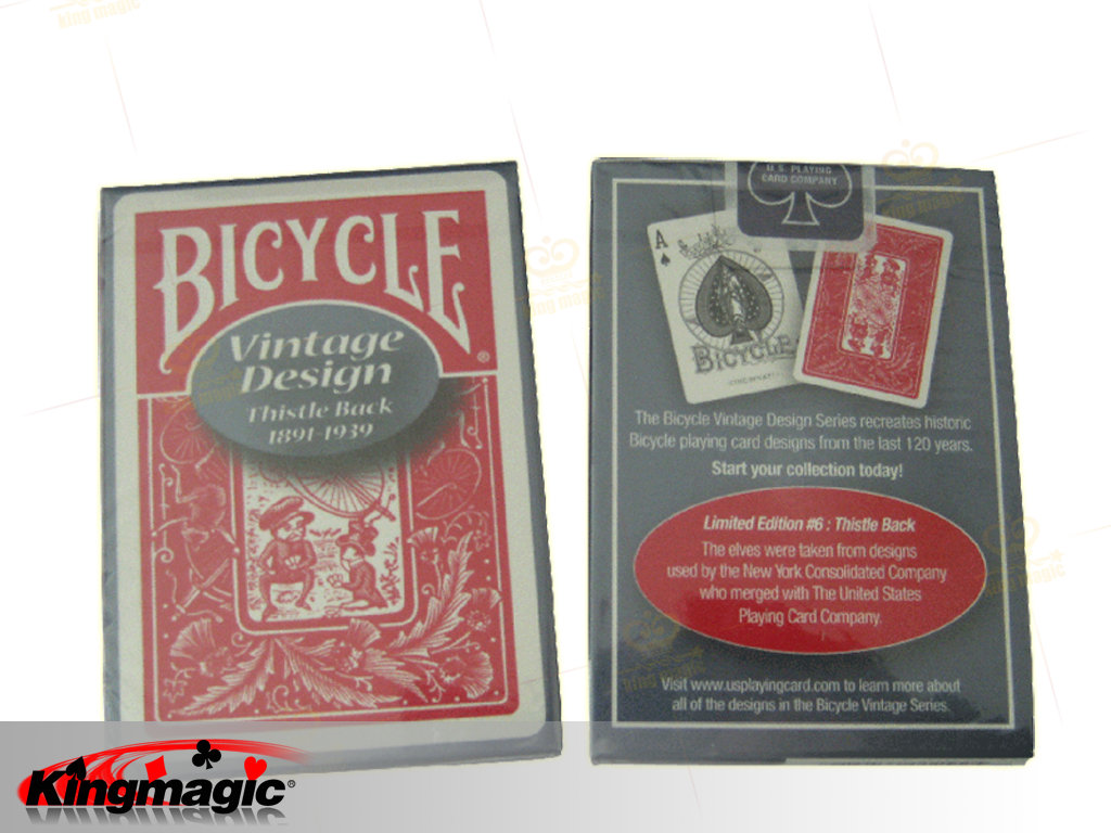 Bisiklet Vintage Thistle arka oyun kağıdı (kırmızı)