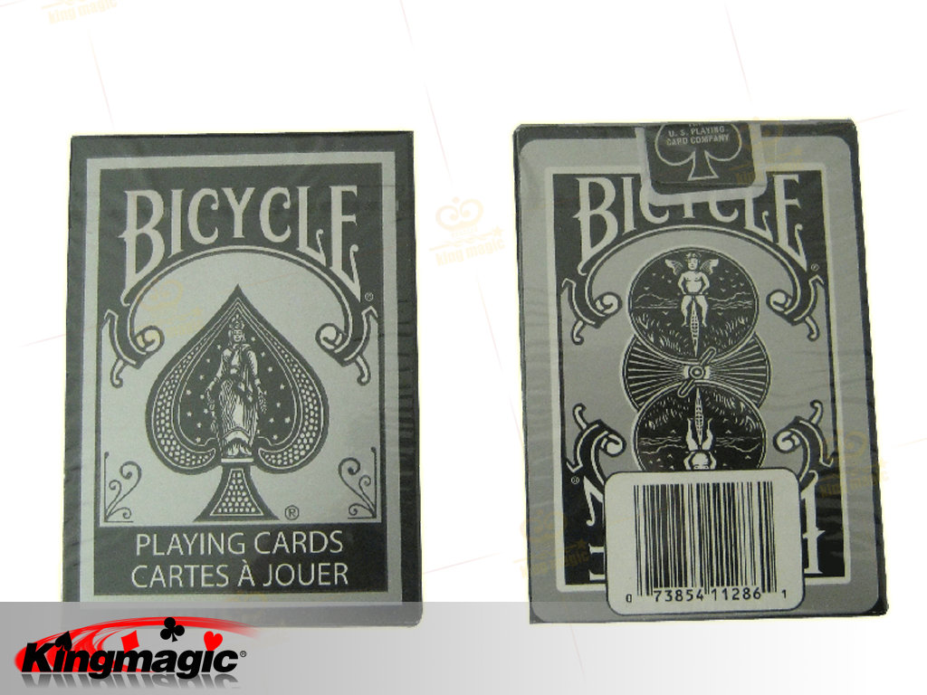 Cykel sølv & sort spillekort