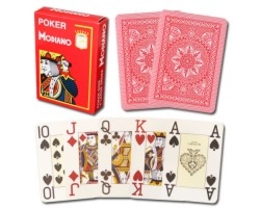 Modiano Cristallo Poker rozmiar, 4 Jumbo PIP kontaktu soczewki czerwony