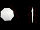 إنتاج مظلة بيضاء (متوسطة)