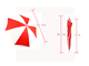 Piros fehér esernyő termelés (közepes)