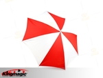 Červený dáždnik biely výroby (stredný)