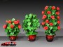 Flor rosa Bush - Control remoto - 30 flores